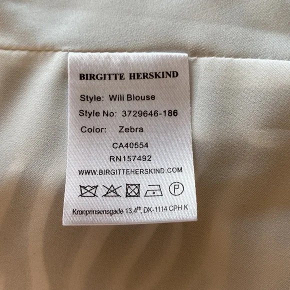 Birgitte Herskind Will Zebra Blouse - Sz 40 - Picture 12 of 13